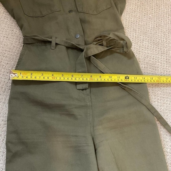 Frame Army Green Green Short Sleeve Belted Jumpsuit Size XS - Picture 11 of 15